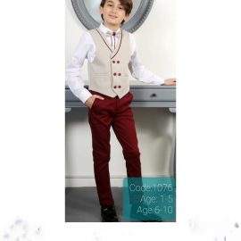 4 Piece Maroon Suit