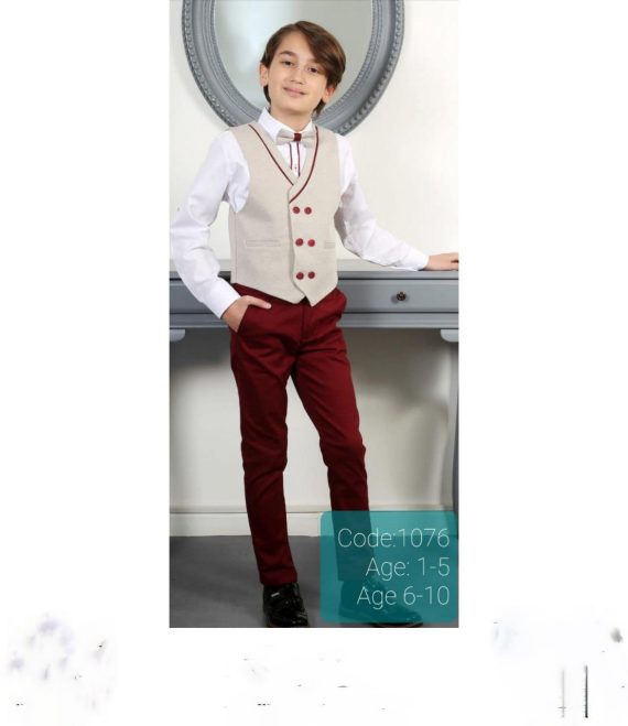 4 Piece Maroon Suit