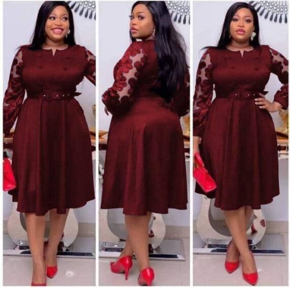 Maroon Flared