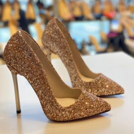 Gold Crystal Heels