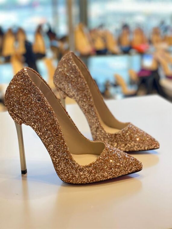 Gold Crystal Heels