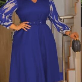 Flared Blue Dress